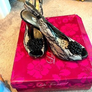 Women’s formal sling back platform heels